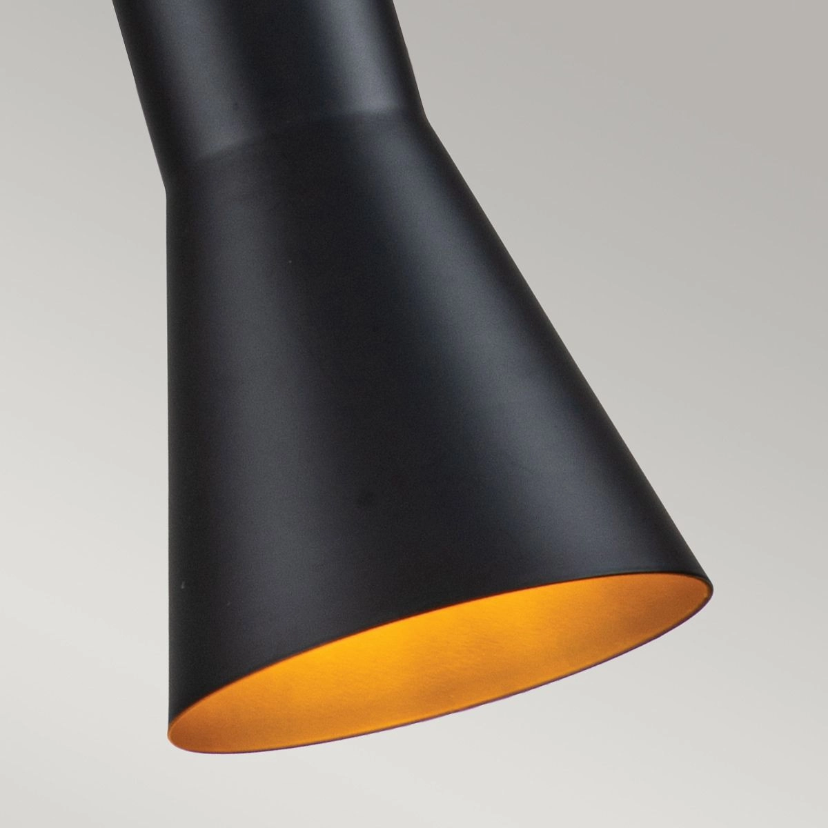 Etoile Matte Black and Gold Leaf Small Ceiling Pendant Light