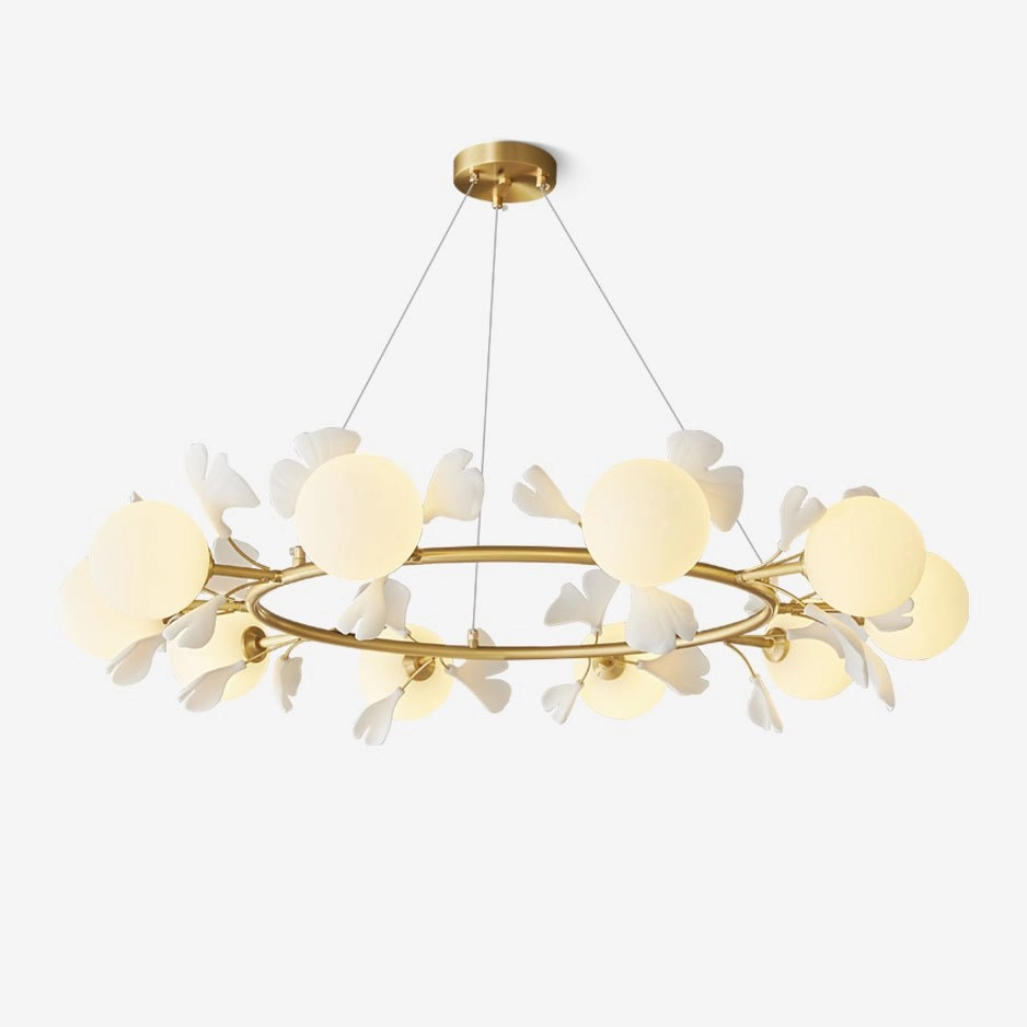 Evander Gingko Chandelier minimalist reading light