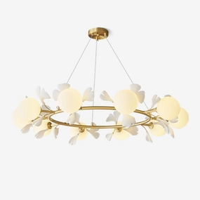 Evander Gingko Chandelier minimalist reading light