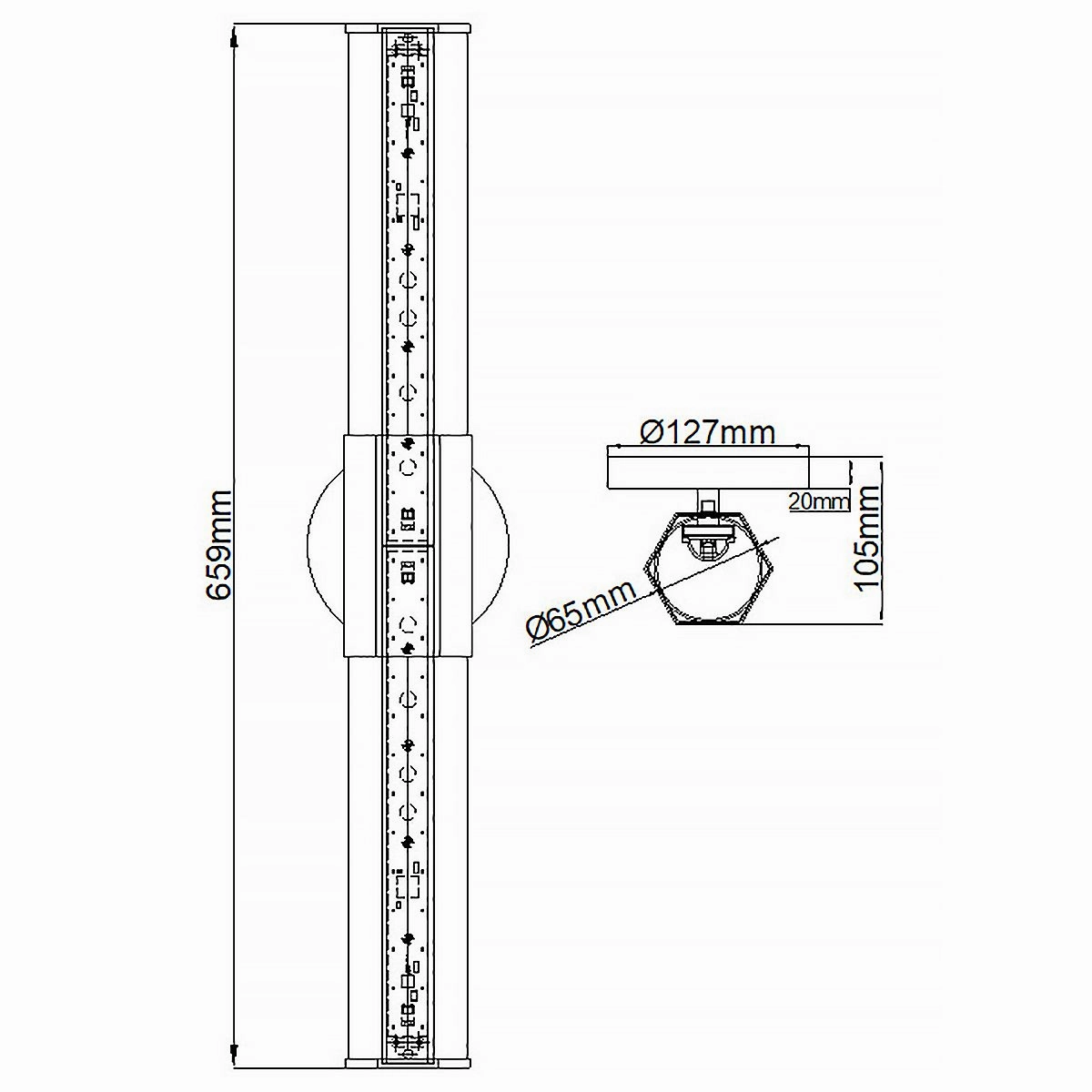Facet Duel LED Brass Bathroom Wall Light