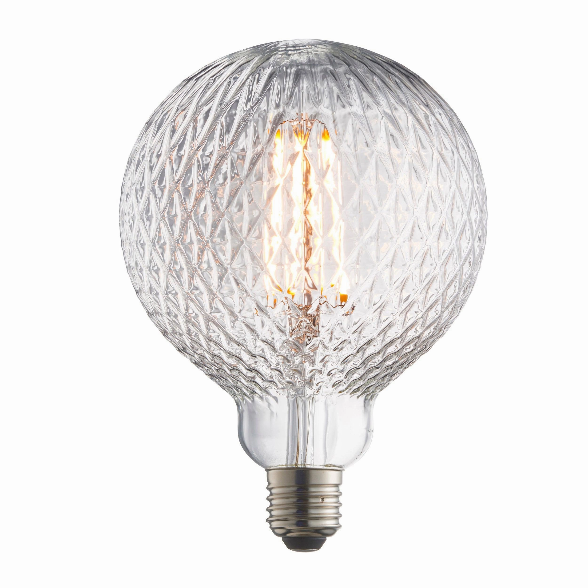 Facet Globe E27 4w Decorative Clear Glass LED Light Bulb contemporary ceiling fixture