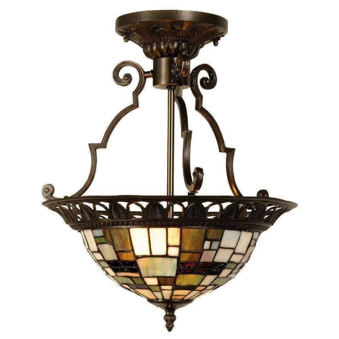 Falling Water Semi Flush Tiffany Ceiling Light recessed ceiling spot lamp