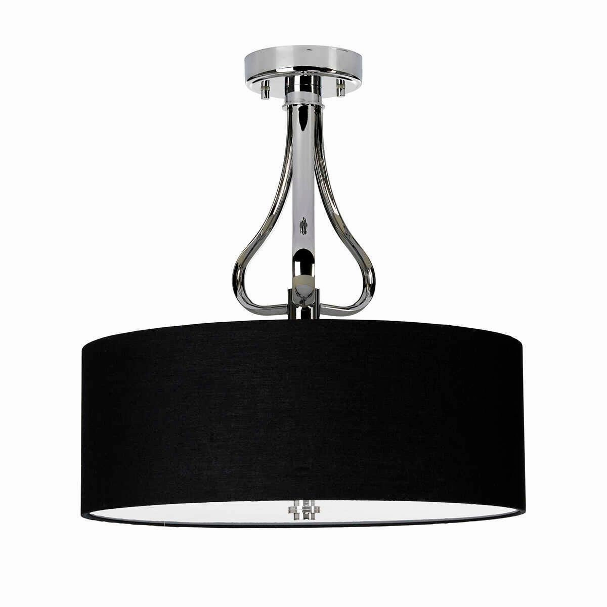 Falmouth 3 Light Semi Flush Polished Chrome Bathroom Light