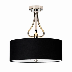Falmouth 3 Light Semi Flush Polished Chrome Bathroom Light ambient ceiling fixture