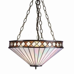 Fargo Large Inverted Tiffany Ceiling Light (adjustable chain) recessed ceiling spot lamp