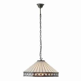 Fargo Large Tiffany Ceiling Light - 3 Bulb Fitting recessed ceiling spot lamp