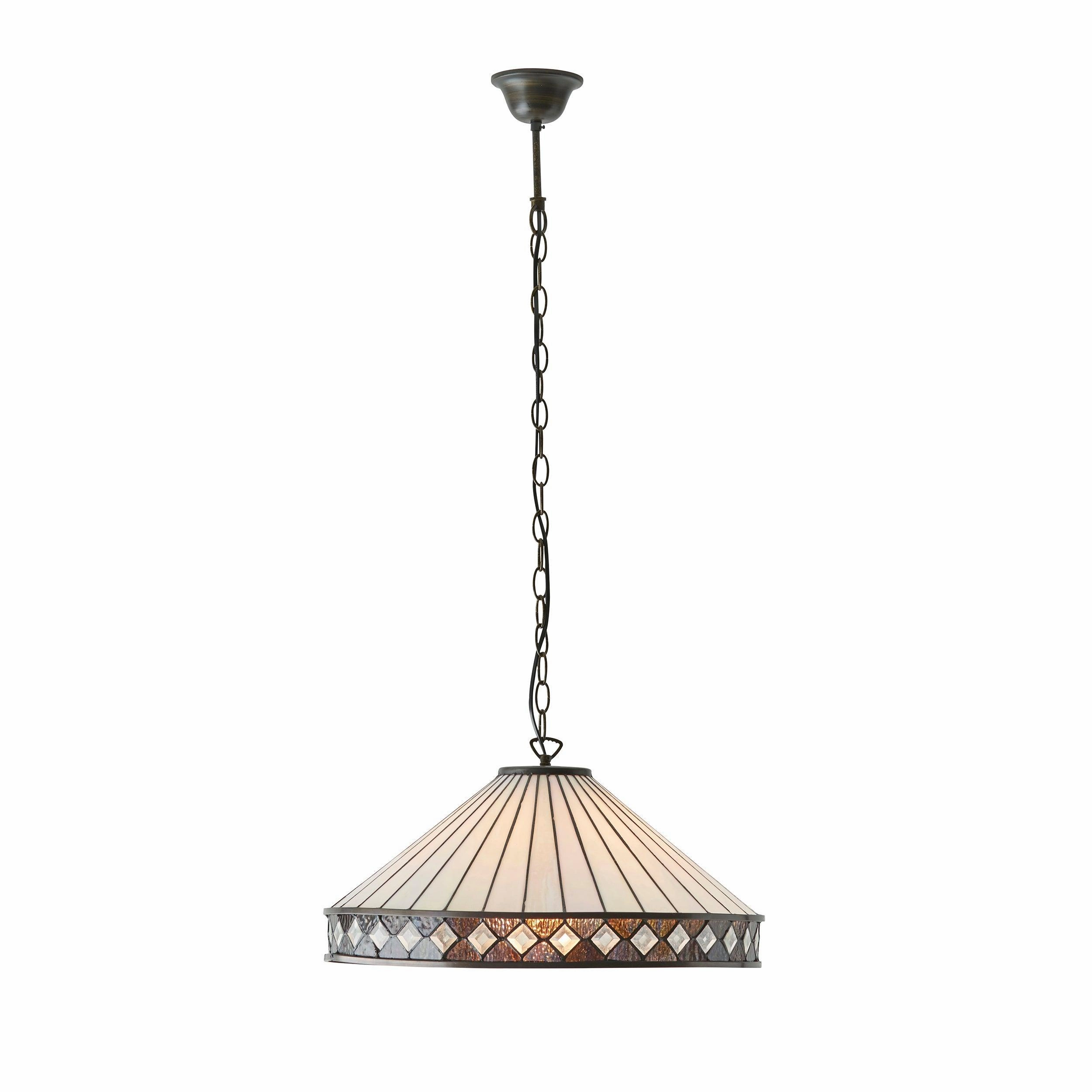 Fargo Medium Tiffany Ceiling Light 1 Bulb Fitting