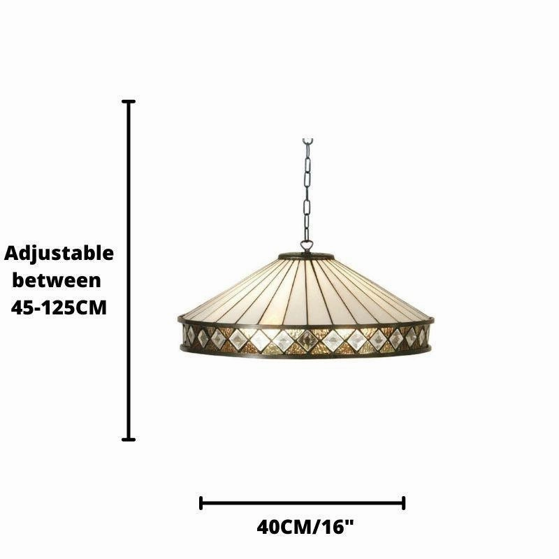 Fargo Medium Tiffany Ceiling Light 1 Bulb Fitting