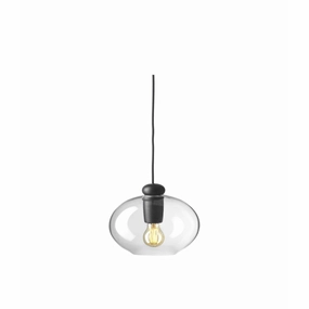 Fdb M?bler U2 Hiti Pendant Clear Glass, Black/Black decorative indoor light