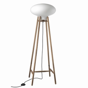 Fdb M?bler U5 Hiti Floor Lamp, Walnut/Opal Glass decorative indoor light