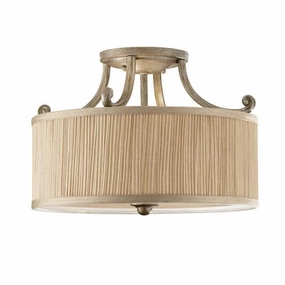 Feiss Abbey Semi-Flush Gold Ceiling Light Damaged Box white ceiling lamp