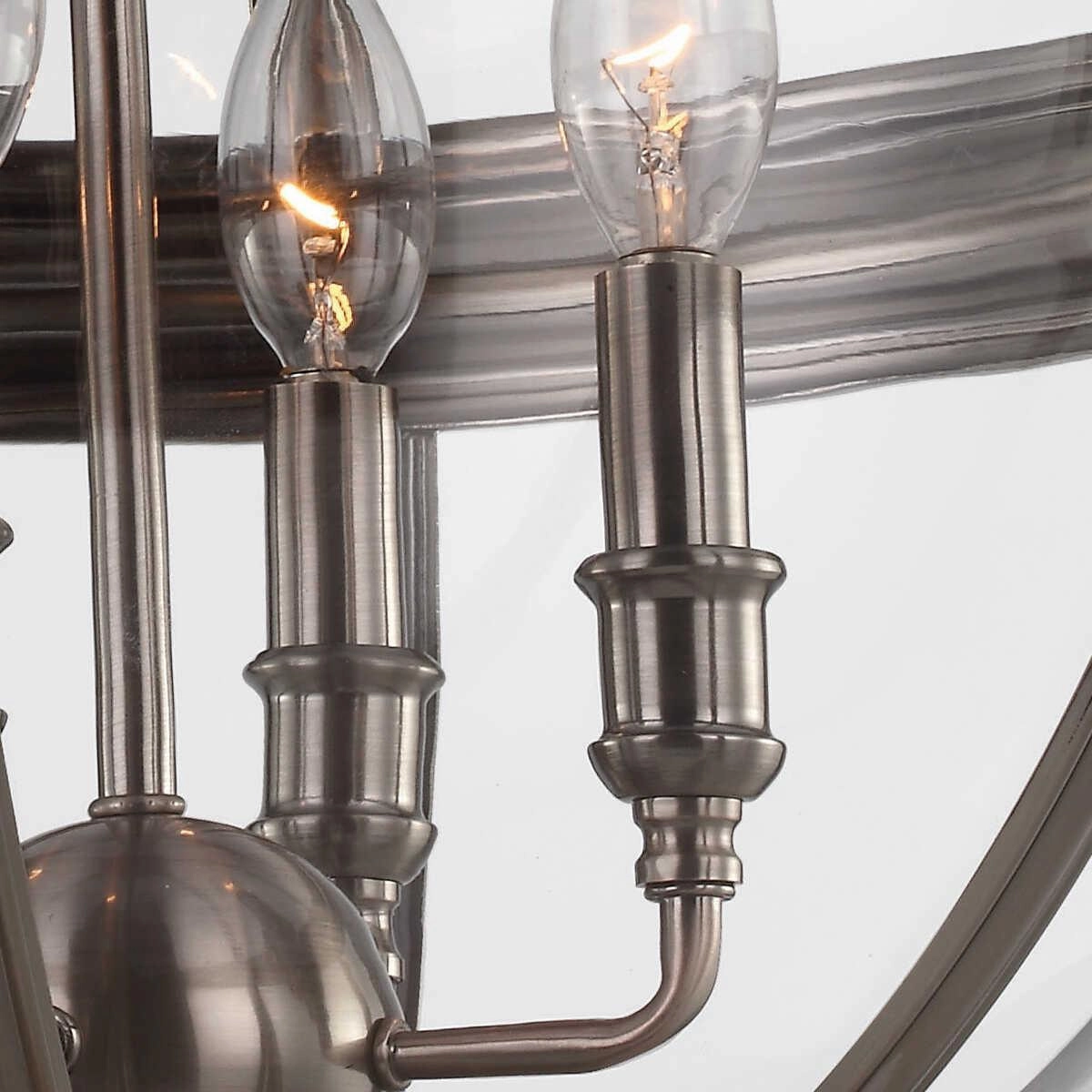 Feiss Adams Nickel Ceiling Lantern - 4 Light