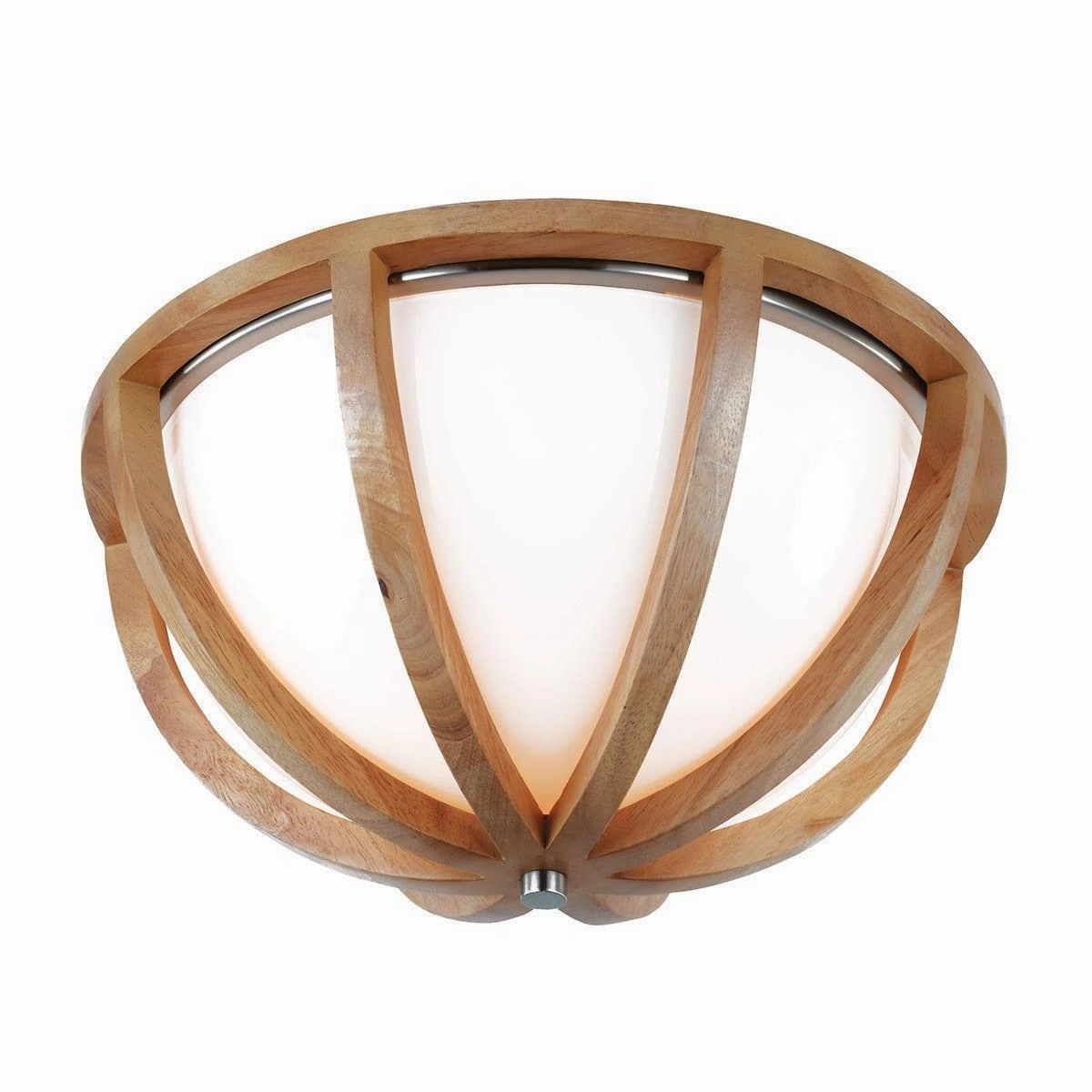 Feiss Allier Flush Mount 2 Light Wood Ceiling Light ambient ceiling fixture