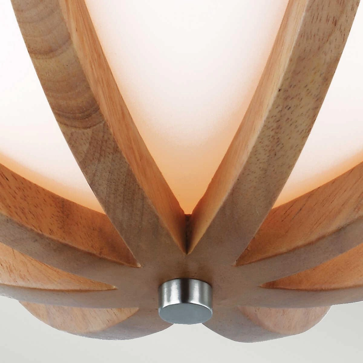Feiss Allier Flush Mount 2 Light Wood Ceiling Light
