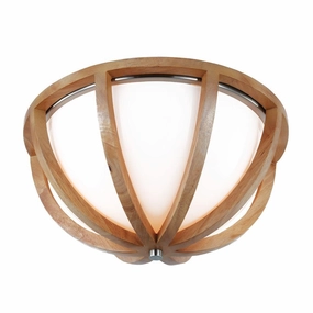 Feiss Allier Flush Mount 2 Light Wood Ceiling Light soft glow ceiling light