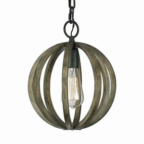 Feiss Allier Mini Ceiling Lantern - Light Wood ambient ceiling fixture