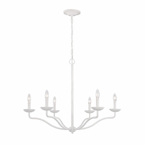 Feiss Annie 6 Light White Chandelier white ceiling lamp