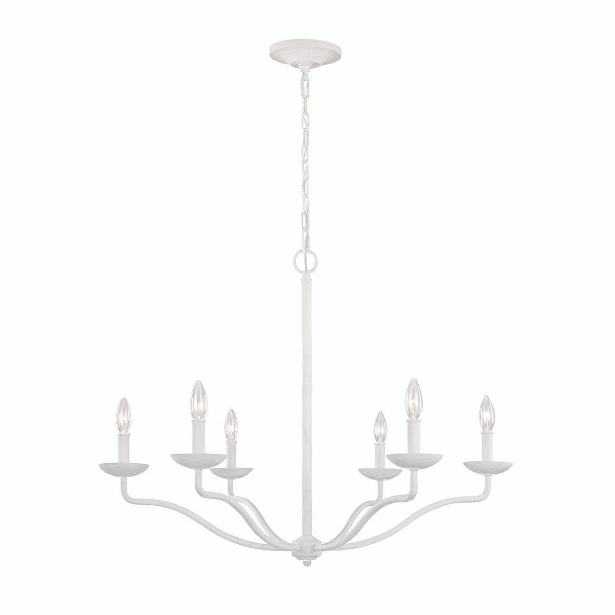 Feiss Annie 6 Light White Chandelier white ceiling lamp