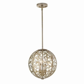 Feiss Arabesque Mini Silver LeafCeiling Pendant Light ambient ceiling fixture