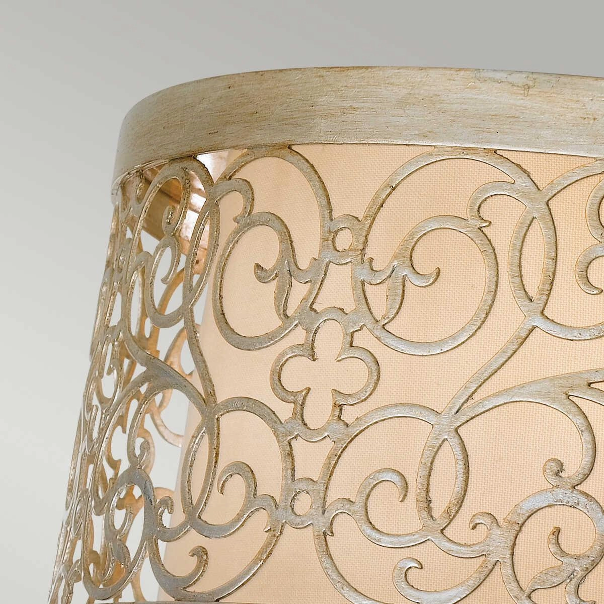 Feiss Arabesque Silver Leaf 2 Light Ceiling Flush