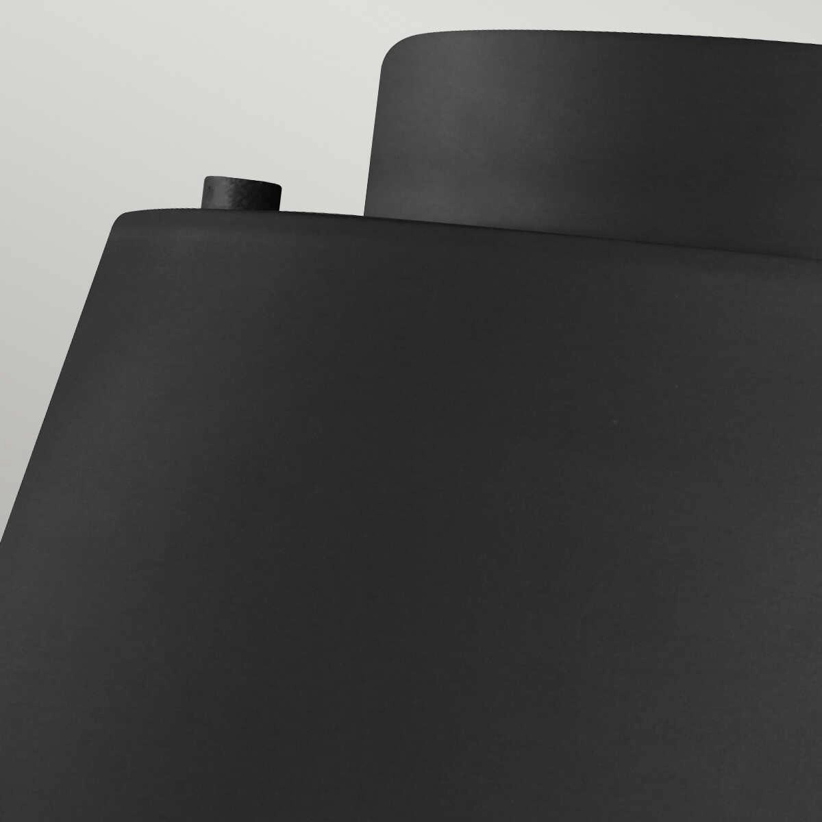 Feiss Asher 3 Light Flush Black Ceiling Light