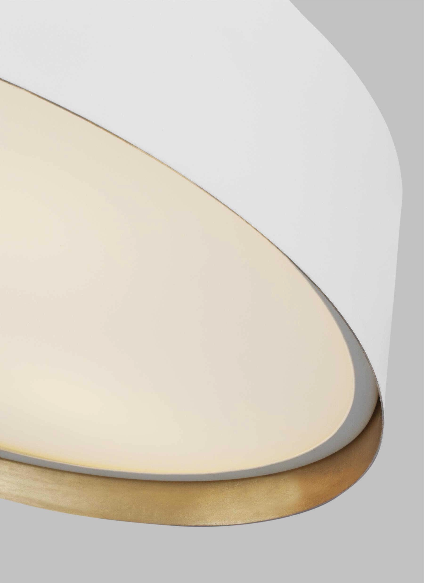Feiss Asher 3 Light Matte White Flush Ceiling Light