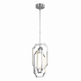 Feiss Audrie 6 Light Nickel LED Ceiling Pendant - Elstead Lighting ambient ceiling fixture