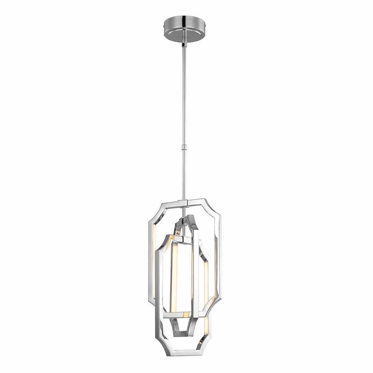 Feiss Audrie 6 Light Nickel LED Ceiling Pendant - Elstead Lighting soft glow ceiling light