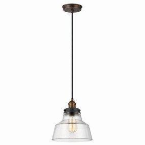 Feiss Baskin 1 Light Aged Brass & Zinc Ceiling Pendant - 26cm soft glow ceiling light
