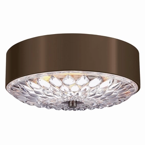 Feiss Botanic 3 Light Medium Brass Flush Mount Ceiling soft glow ceiling light
