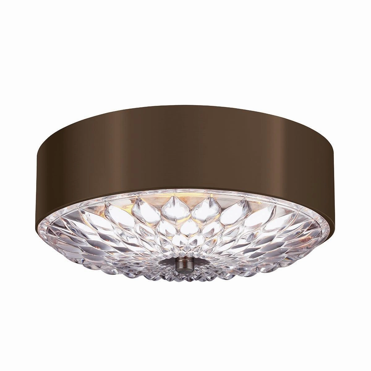 Feiss Botanic 3 Light Small Brass Flush Ceiling Light soft glow ceiling light