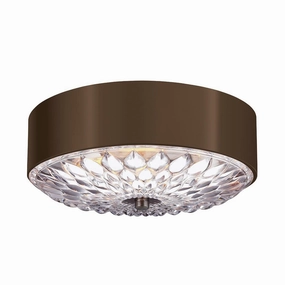 Feiss Botanic 3 Light Small Brass Flush Ceiling Light soft glow ceiling light