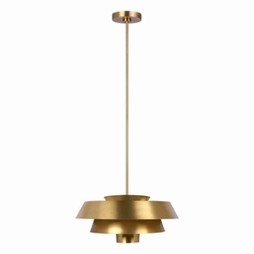 Feiss Brisbin 1 Light Burnished Brass Ceiling Pendant ambient ceiling fixture