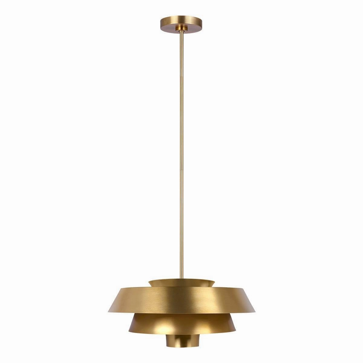 Feiss Brisbin 1 Light Burnished Brass Ceiling Pendant ambient ceiling fixture