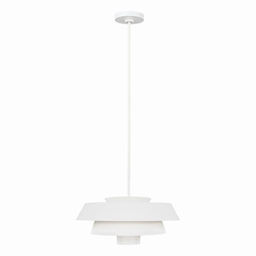 Feiss Brisbin 1 Light Matte White Pendant Ceiling Light ambient ceiling fixture