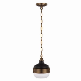Feiss Cadence Mini Brass/Black Pendant Ceiling Light ambient ceiling fixture
