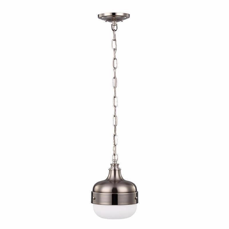 Feiss Cadence Mini Bushed Steel Pendant Ceiling Light soft glow ceiling light