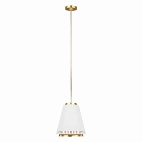 Feiss Carter 1 Light Style B Matte White Ceiling Pendant soft glow ceiling light