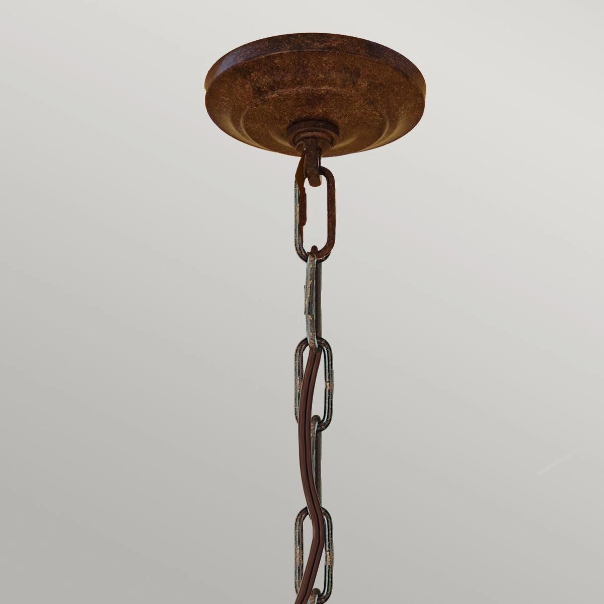 Feiss Chateau 4 Light Bronze Chandelier - Crystal Drops