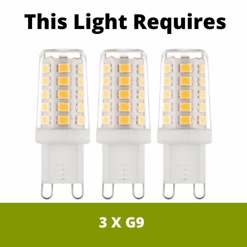 Feiss Concord Chrome 3 Light Bathroom Wall Light