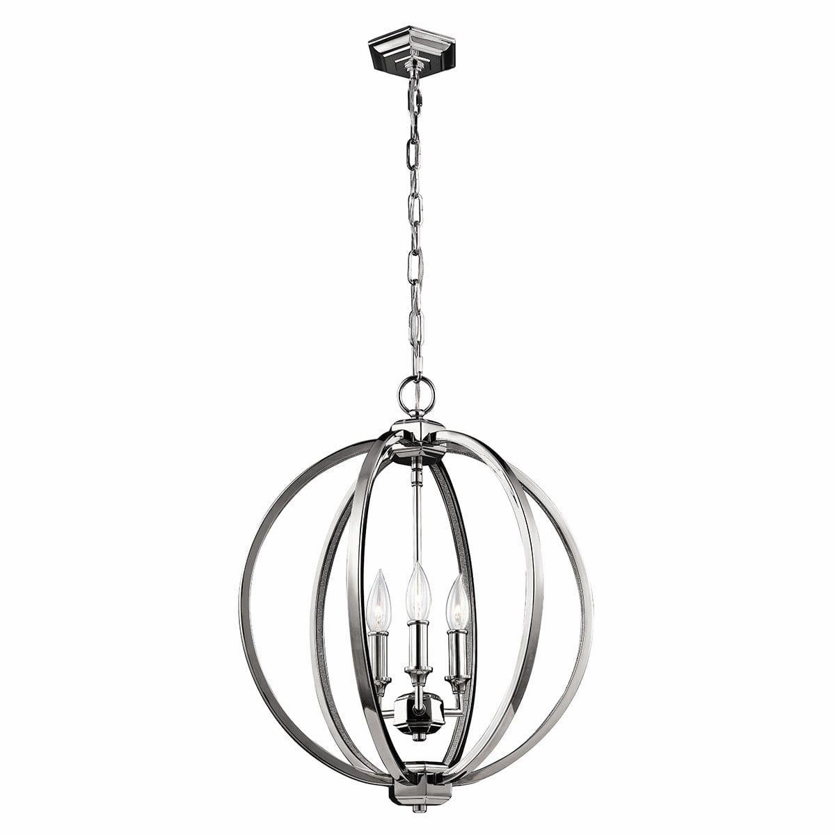 Feiss Corinne 3 Light Nickel Medium Pendant Ceiling Light ambient ceiling fixture
