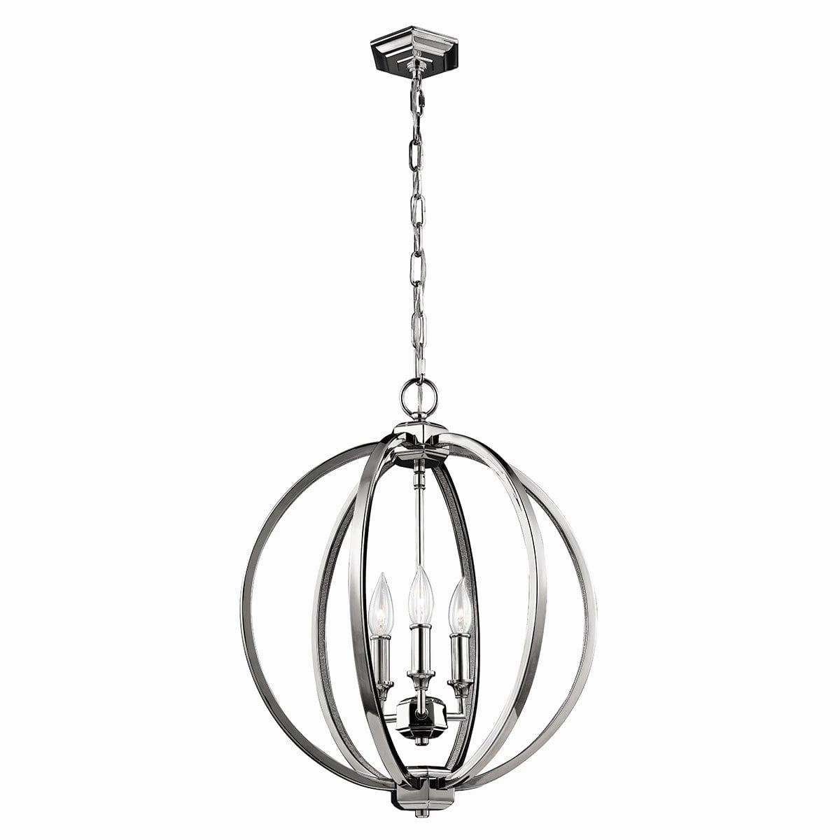 Feiss Corinne 3 Light Nickel Medium Pendant Ceiling Light white ceiling lamp