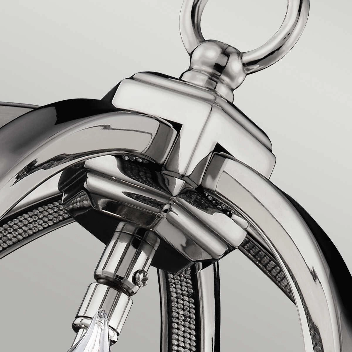 Feiss Corinne 3 Light Small Polished Nickel Ceiling Pendant