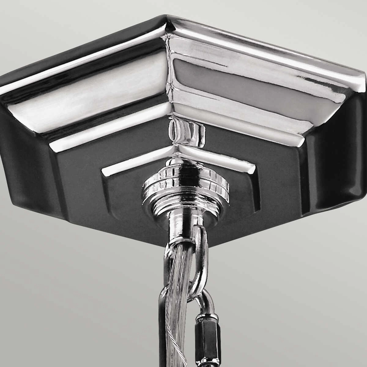 Feiss Corinne 3 Light Small Polished Nickel Ceiling Pendant