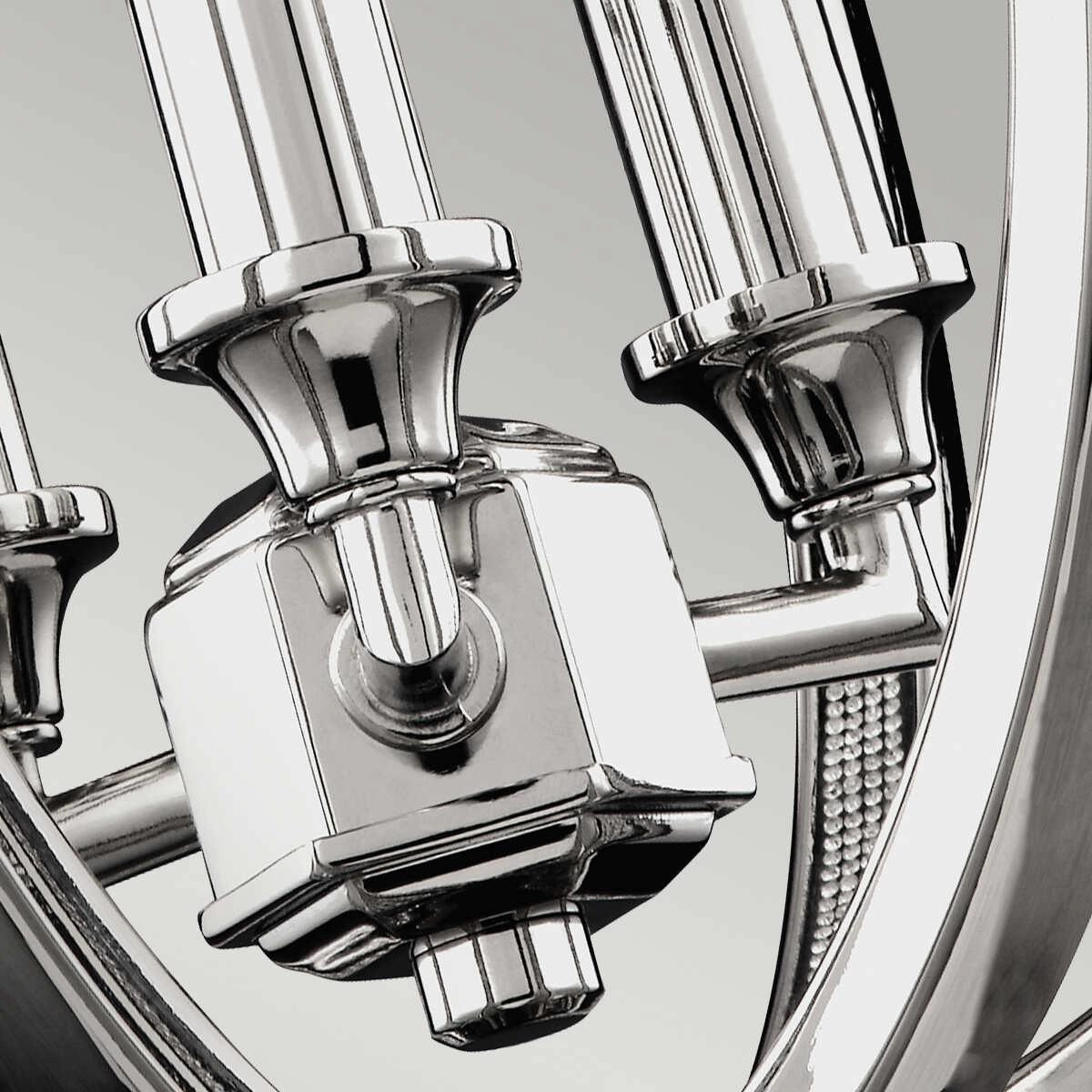 Feiss Corinne 3 Light Small Polished Nickel Ceiling Pendant