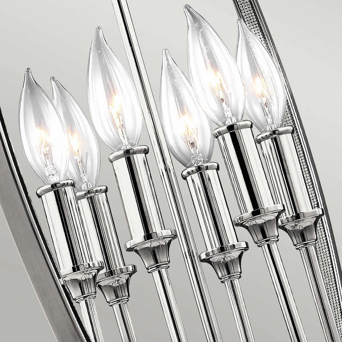 Feiss Corinne 6 Light Polished Nickel Pendant Ceiling Light