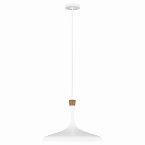 Feiss Darwin 1 Light Matte White Pendant Ceiling Light ambient ceiling fixture