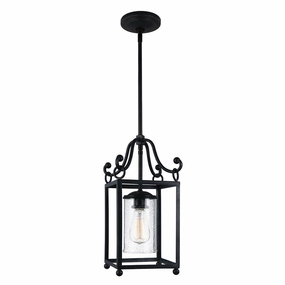 Feiss Declaration 1 Light Antique Iron Mini-Pendant Light white ceiling lamp
