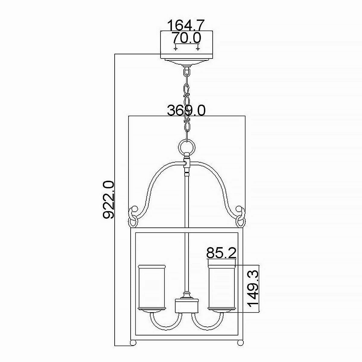 Feiss Declaration 4 Light Antique Iron Ceiling Pendant