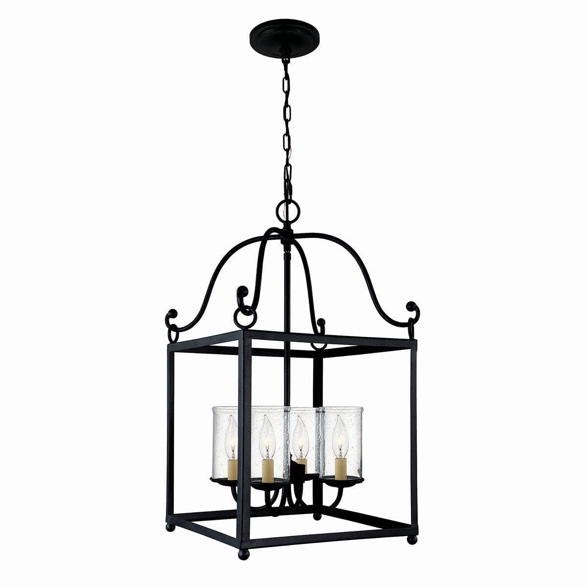 Feiss Declaration 4 Light Antique Iron Ceiling Pendant sleek LED ceiling lamp